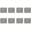 GANDUS Meuble TV mural 8 pièces Gris Sonoma 30,5 x 30 x 30 cm