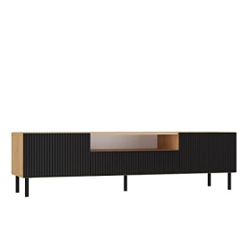 CDF Kama 160 Meuble TV moderne avec étagères pour appareils audio/vidéo, espace de rangement pour petits objets, idéal pour l