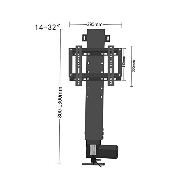 RAJYQODIS Support TV Motorisé, Élévateur Électrique Télescopique pour TV avec Levage Automatique, Convient Aux Téléviseurs De