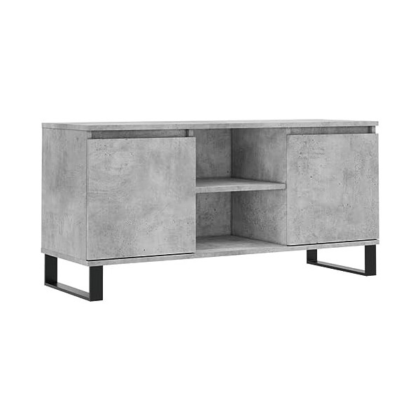 vidaXL Meuble TV chêne fumé 104x35x50 cm Bois dingénierie