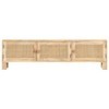 finlon Meuble TV en Bois 140x40 cm avec Cannage Naturel |Support pour Meuble TV Console en Bois Et Cannage-Brun