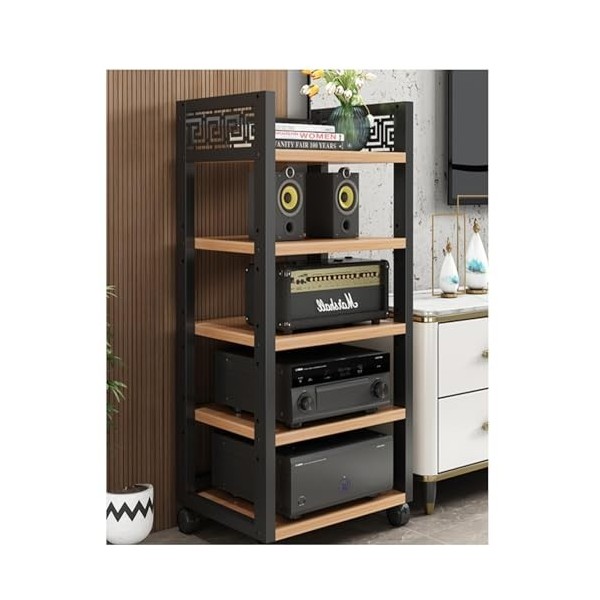 Support De Lecteur Multimédia For Support Audio Amovible À 5 Couches, Armoire De Rangement Multifonctionnelle Avec Planches D