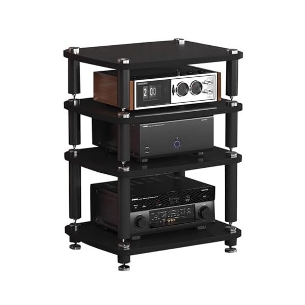 Support TV HiFi Rack AV Shelf 1/2/3/4 Niveaux Support Damplificateur De Support De Haut-parleur Support Damplificateur De B