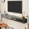 Meuble TV Flottant Étagère Mural - Meuble TV Suspendu - Meuble TV Mural, Étagères De Rangement Murales Pour Centre De Diverti