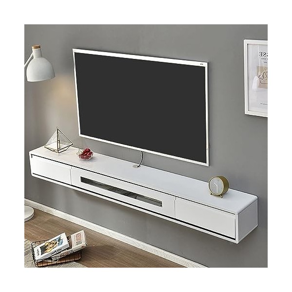 Meuble TV Flottant Étagère Mural - Meuble TV Suspendu - Meuble TV Mural, Étagères De Rangement Murales Pour Centre De Diverti