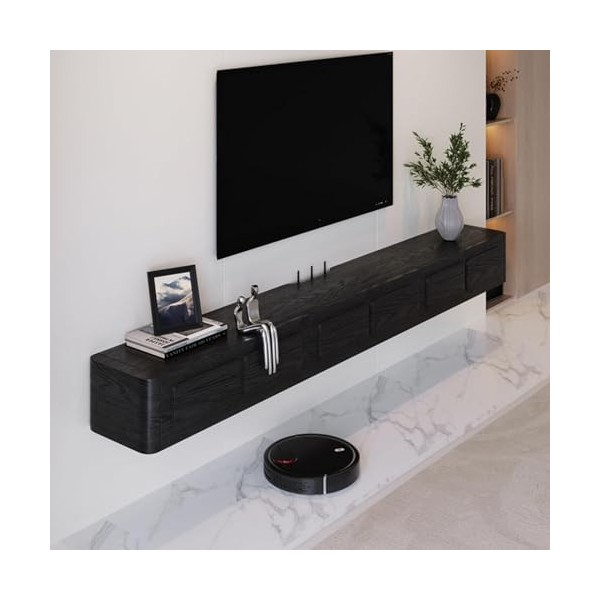 YUZDNM Étagère TV Flottante - Meuble TV Suspendu - Meuble TV Mural, Console Multimédia, Center De Divertissement, Étagère pou