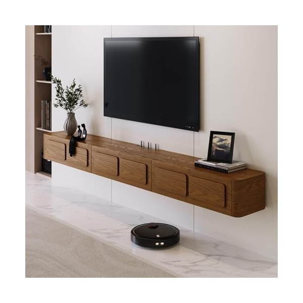 YUZDNM Étagère TV Flottante - Meuble TV Suspendu - Meuble TV Mural, Console Multimédia, Center De Divertissement, Étagère pou
