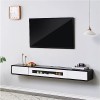 CENAP Meuble TV Mural,Meuble TV Suspendu,Meuble TV Flottant Mural Console Multimédia Gaming Grand Rangement Divertissement Ét