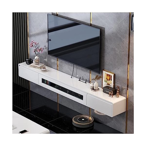 CENAP Meuble TV Mural,Meuble TV Suspendu,Meuble TV Flottant Mural Console Multimédia Gaming Grand Rangement Divertissement Ét