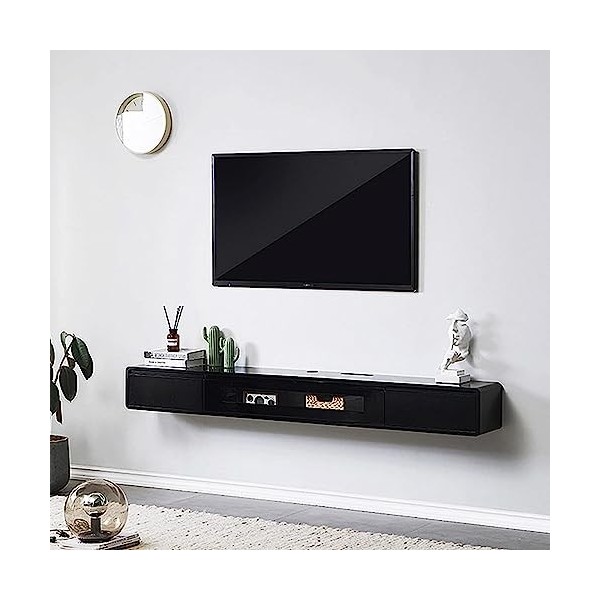 CENAP Meuble TV Mural,Meuble TV Suspendu,Meuble TV Flottant Mural Console Multimédia Gaming Grand Rangement Divertissement Ét