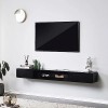 CENAP Meuble TV Mural,Meuble TV Suspendu,Meuble TV Flottant Mural Console Multimédia Gaming Grand Rangement Divertissement Ét