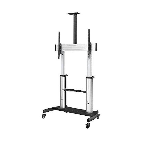 StarTech.com Pied TV Mobile - Chariot Support Télé Robuste Écrans 60-100" 100kg - Support TV Écran Plat sur Pied Roulettes -