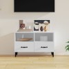 Keyur Meuble TV, Banc TV Buffet Bas Support de Télévision Meuble Télé Meuble TV Blanc 80x36x50 cm Bois dingénierie