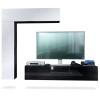 Vladon Meuble-paroi Taurito, Noir Mat/Blanc Haute Brillance - Meuble-paroi Moderne pour Votre Salon 320 x 182 x 39 cm 