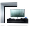 Vladon Meuble-paroi Taurito, Noir Mat/Blanc Haute Brillance - Meuble-paroi Moderne pour Votre Salon 320 x 182 x 39 cm 