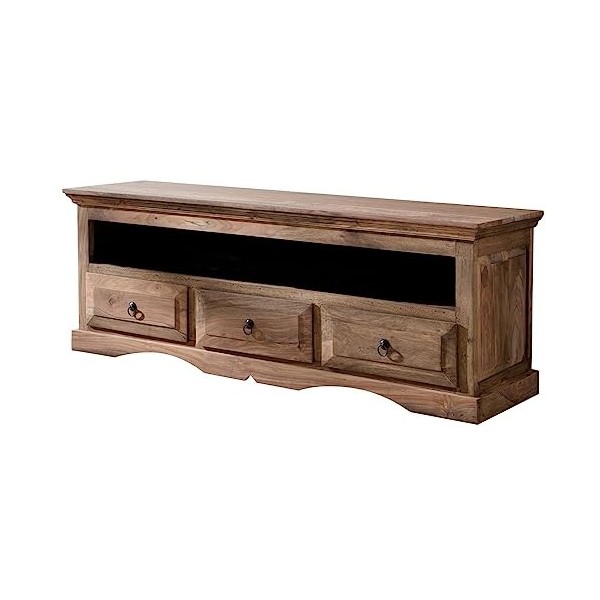 Meuble TV - Bois Massif de Palissandre huilé - Style Colonial/Ethnique - Leeds 43
