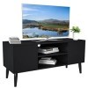 Yusong Meuble TV rétro pour TV de 140 cm, centres de divertissement pour salon, chambre à coucher, banc TV en bois, console T