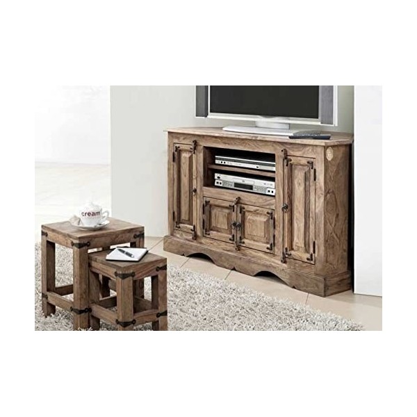 Meuble dangle - Bois Massif de Palissandre huilé - Style Colonial/Ethnique - Leeds 10