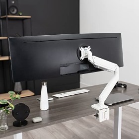 VIVO STAND-V101G1W Bras de moniteur robuste en aluminium de qualité supérieure pour écrans ultra-larges jusquà 49" et 15 kg,
