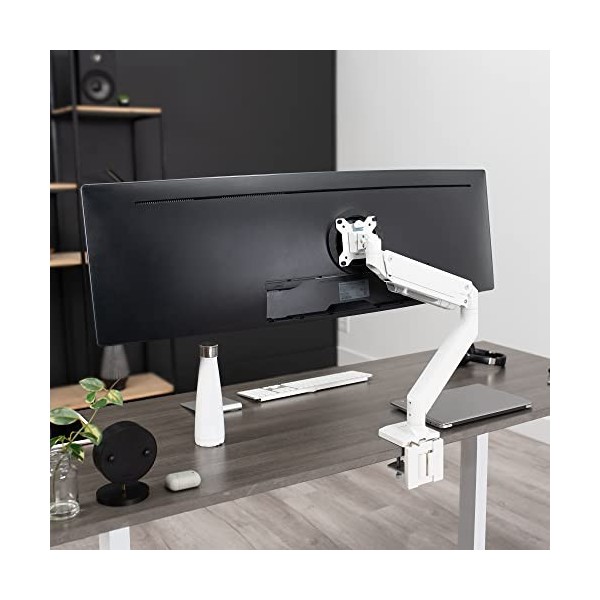 VIVO STAND-V101G1W Bras de moniteur robuste en aluminium de qualité supérieure pour écrans ultra-larges jusquà 49" et 15 kg,