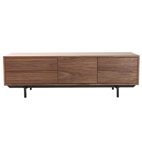 Miliboo Meuble TV Vintage en Bois foncé rangements fermés L160 cm Manny