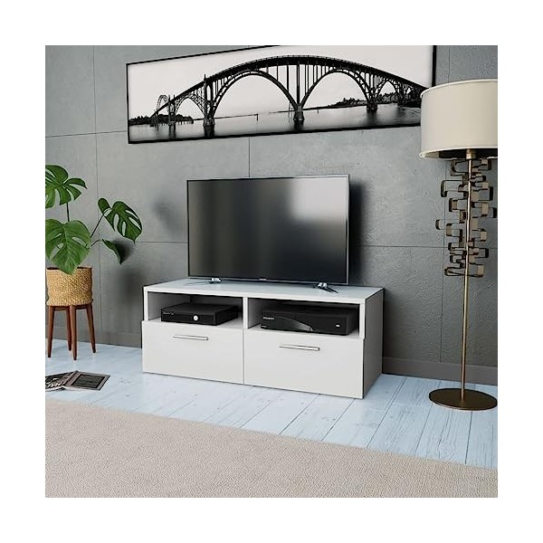 VEEKI Meuble TV, Meuble TV Suspendu, Meuble TV Industriel, Meuble TV Bois, Meuble Chambre, Convient pour Salon ou Chambre, Me