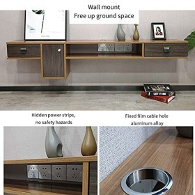 Meuble TV Mural 59 Pouces Meuble TV Flottant/Étagère De Rangement, Meuble De Rangement Suspendu Pour Meuble TV, Console Média