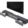 Meuble TV Mural Meuble TV Flottant avec 2 Tiroirs, Étagère De Cabinet De Console Média Murale, Étagère De Stockage Multimédia