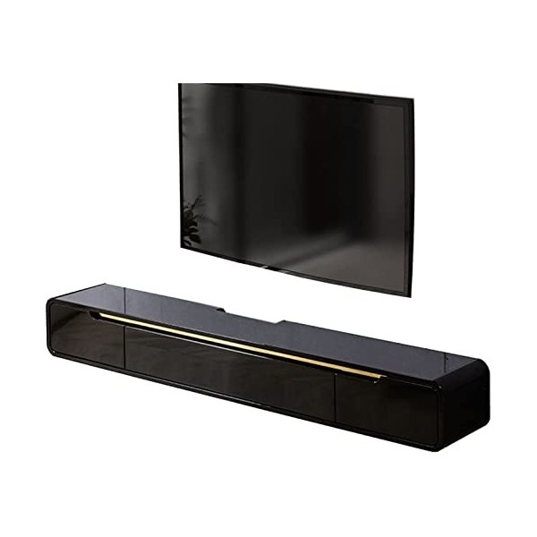 StrOux Meuble TV Flottant Meuble TV Mural, Console Murale pour Meuble TV, Meuble TV Flottant, Étagère de Rangement multimédia