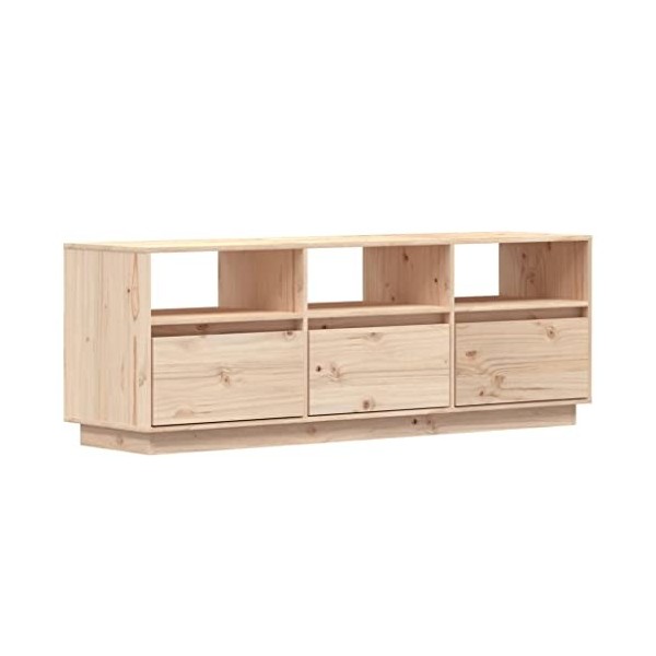 RAUGAJ Home Hardware Businese Meuble TV en pin massif 140 x 37 x 50 cm