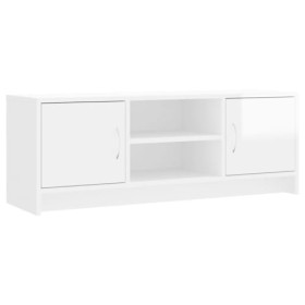 Maxspace TV Meuble, Meuble Tele, Meuble TV Chambre, Meuble TV Iindustrielblanc Brillant 102x30x37,5 cm Bois dingénierieConvi