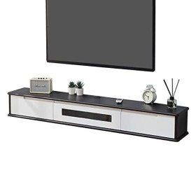 Meuble TV Mural 47,2 Pouces Meuble TV Flottant avec 2 Tiroirs ， Étagère Murale De Meuble De Console Média Sous La Télévision 