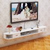 StrOux Meuble TV Flottant, Console TV Suspendue, Meuble TV Flottant, DVD Mural Hello