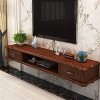 Étagère TV Murale Centre de Divertissement Console multimédia en Bois Meuble de Rangement Meuble TV Flottant Meuble de Rangem