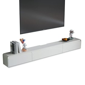 Kamnik Meuble TV Mural, Console de Meuble TV Mural, Meuble TV Flottant de 47,2/59 Pouces fixé au Mur avec 2 tiroirs, Meuble T