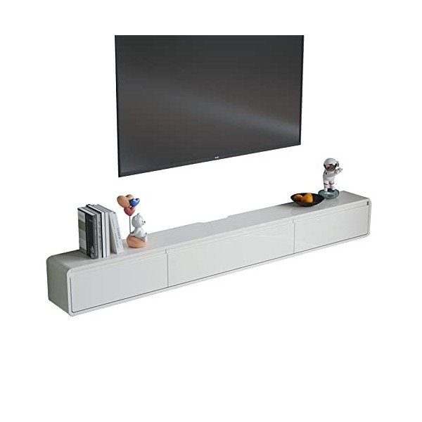 Kamnik Meuble TV Mural, Console de Meuble TV Mural, Meuble TV Flottant de 47,2/59 Pouces fixé au Mur avec 2 tiroirs, Meuble T