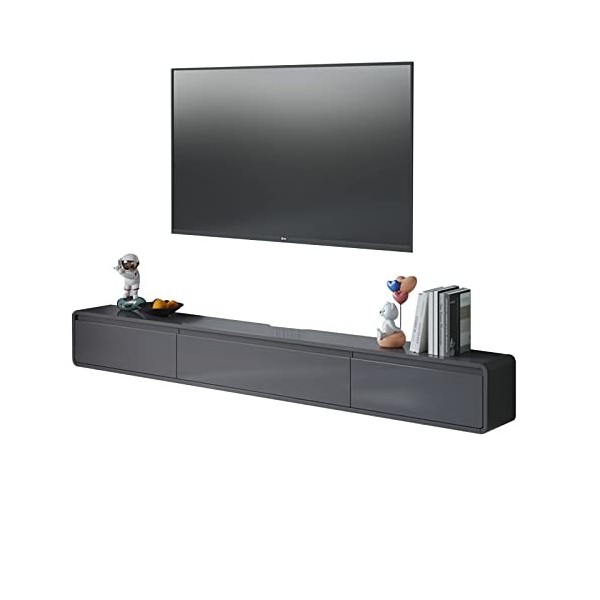 Kamnik Meuble TV Mural, Console de Meuble TV Mural, Meuble TV Flottant de 47,2/59 Pouces fixé au Mur avec 2 tiroirs, Meuble T