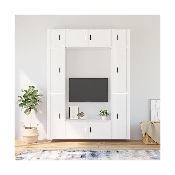 VEEKI Meuble TV, Meuble TV Suspendu, Meuble TV Industriel, Meuble TV Bois, Meuble Chambre, Convient pour Salon ou Chambre, En