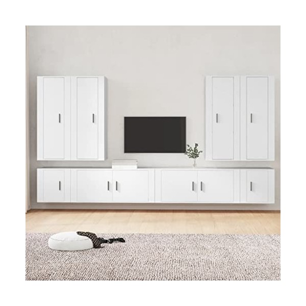 VEEKI Meuble TV, Meuble TV Suspendu, Meuble TV Industriel, Meuble TV Bois, Meuble Chambre, Convient pour Salon ou Chambre, En