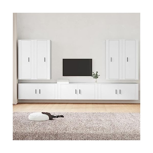 VEEKI Meuble TV, Meuble TV Suspendu, Meuble TV Industriel, Meuble TV Bois, Meuble Chambre, Convient pour Salon ou Chambre, En