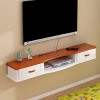 CENAP Meuble TV Mural, étagère de Rangement multimédia en Bois pour Console TV Suspendue avec tiroirs, Meuble de Rangement TV