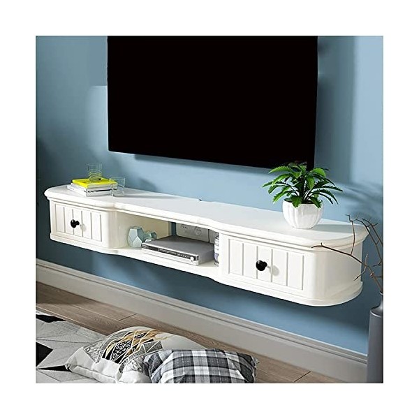 Meuble TV, Lowboard TV, étagères flottantes, étagère flottante pour composants de meuble TV, console multimédia TV murale 40,