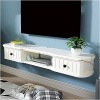 Meuble TV, Lowboard TV, étagères flottantes, étagère flottante pour composants de meuble TV, console multimédia TV murale 40,