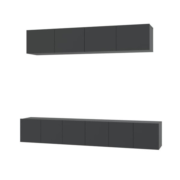 Home Hardware Businese Meuble TV 5 pièces en bois Noir