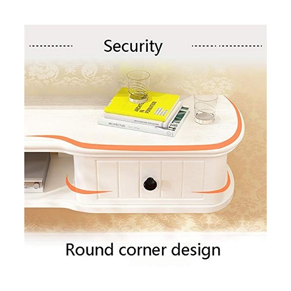 Meuble TV, Lowboard TV, étagères flottantes, étagère flottante pour composants de meuble TV, console multimédia TV murale de 
