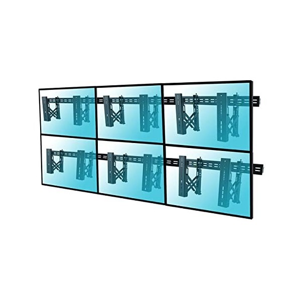 KIMEX - Support TV - Mur dimages - pour 6 écrans 49-55 - 017-2023K