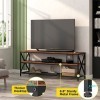Hompenny Meuble TV pour télévision jusquà 65", centre de divertissement industriel pour salon, chambre à coucher, console TV