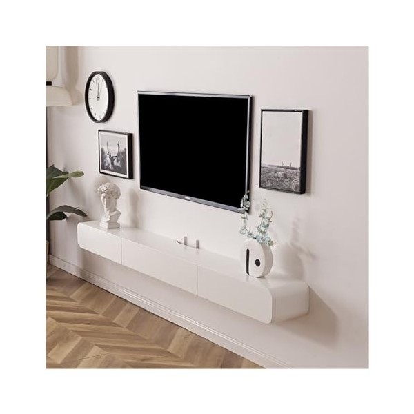 Armoire murale Meuble TV flottant de 47/63, console multimédia murale, étagère sous le téléviseur for cacher le boîtier d