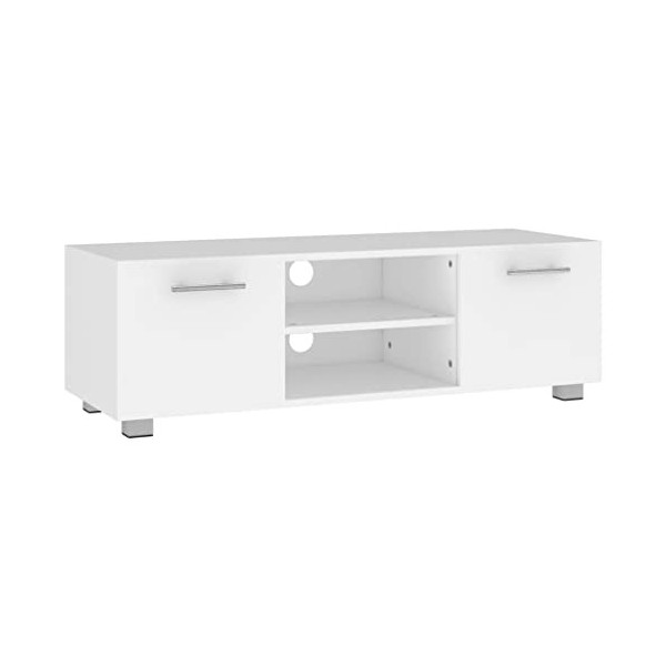 vidaXL Meuble TV Centre de Divertissement Armoire Basse Console TV Meuble Média Salon Salle de Séjour Chêne Marron 110x40x35 