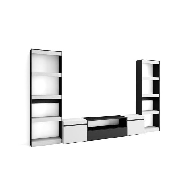 Skraut Home | Ensemble Meuble TV | Meuble Salon Complet | 320x186x35cm | pour Les TV jusquà 80" | Salon Complet | Style Mode